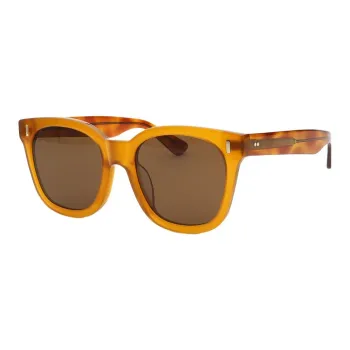 LASH Acetate Rectangular Sunglasses Unisex Yellow
