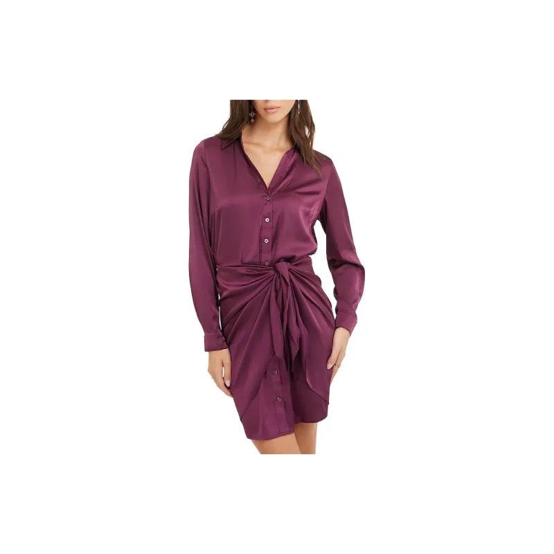 GUESS Eco Alya Dress Long-Sleeved Dresses Women's Purple-2