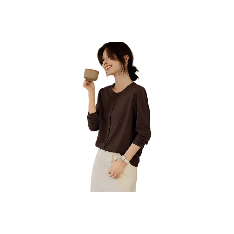 XWI T Shirts Women's Dark Brown-1