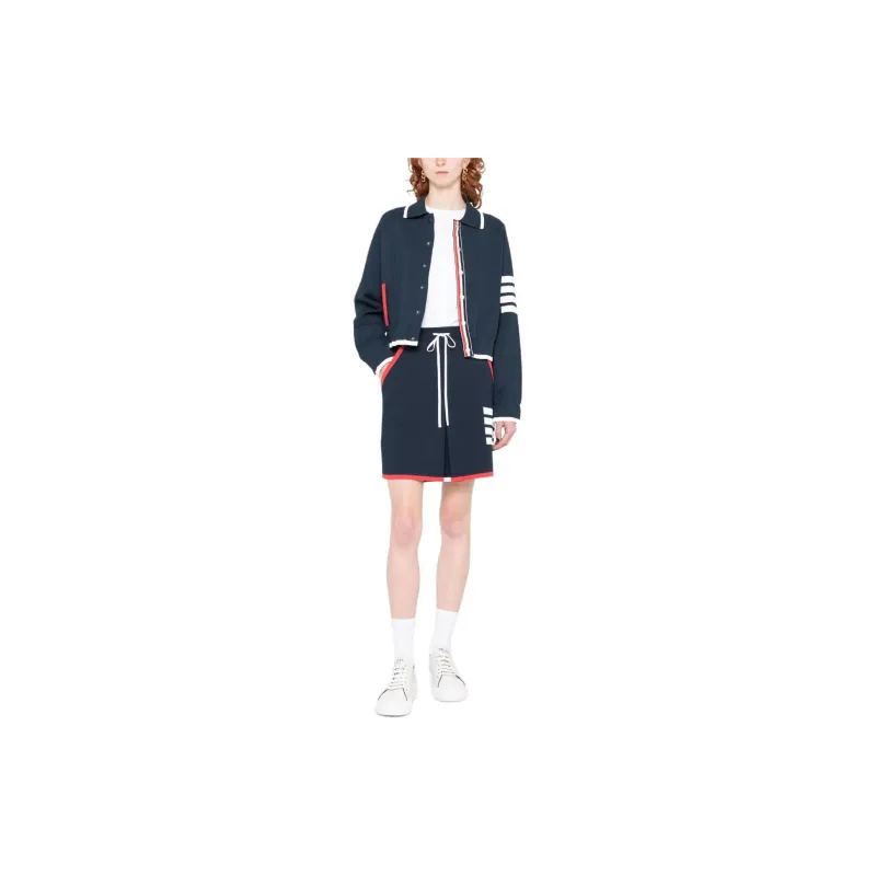 THOM BROWNE 4 Bar Box Drawstring Mini Skirt-1