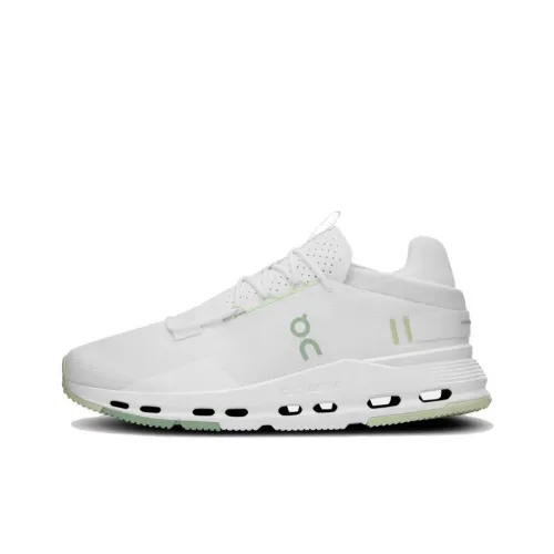 On Cloudnova Running Shoes Men Low-Top White