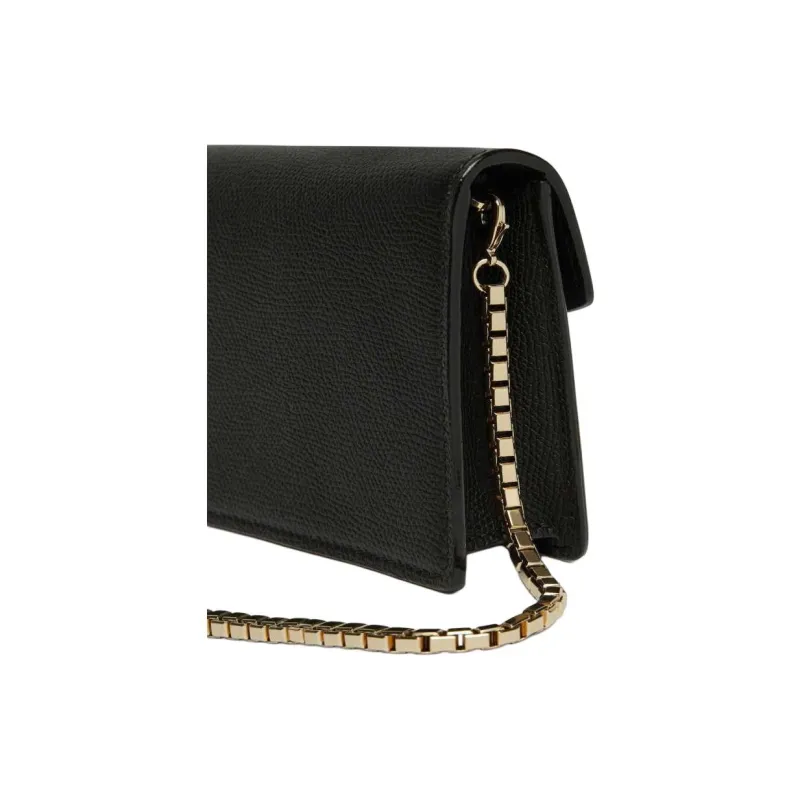 Valextra Iside Calfskin One Shoulder Crossbody Clutches Regular Women's Black-3