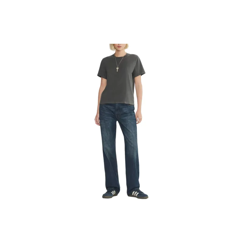 ARITZIA Drop Shoulder Sleeve T-Shirt Women's Lived-In Coal Grey-1
