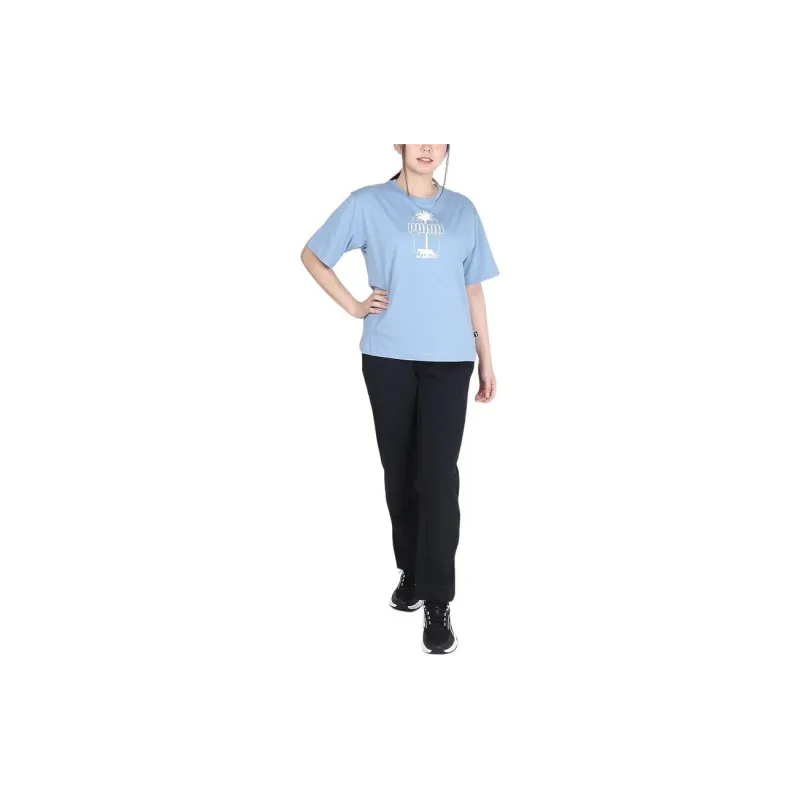 PUMA T Shirt Women's Light Blue-5