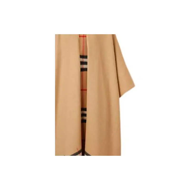 Burberry Fringed Check Cape-4