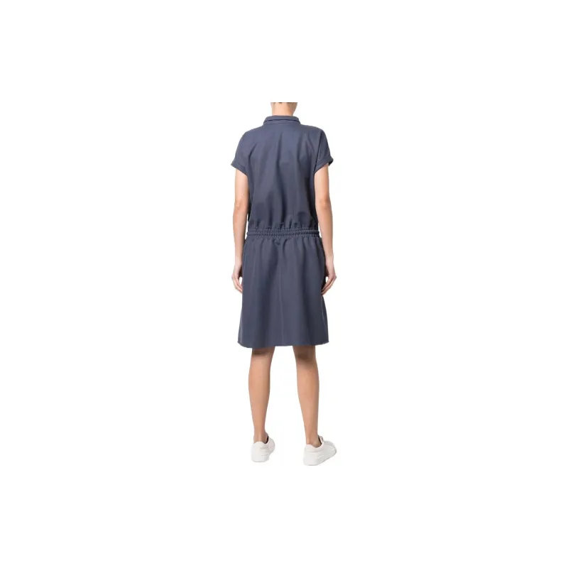 EMPORIO ARMANI Short Sleeved Dresses Women's Navy Blue-4