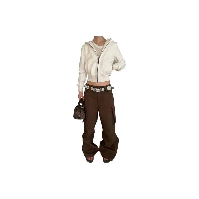Fax Copy Express Casual Pants Women's Brown-5