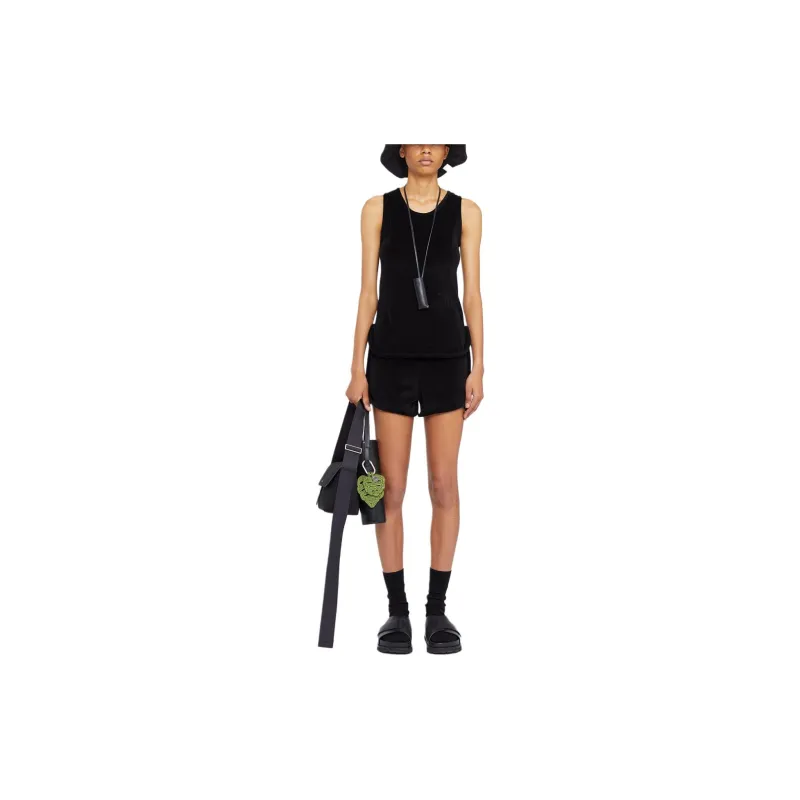 JIL SANDER High-waisted Velvet Mini Shorts-1