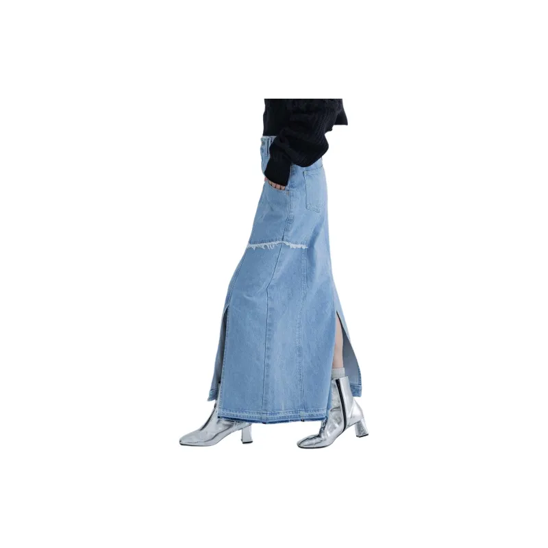 UNITED TOKYO Denim Long Skirts Women's Blue-3