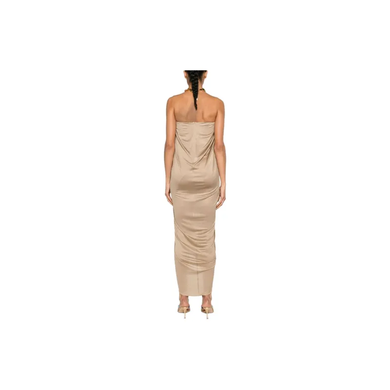 Blumarine Butterfly pin Draped Gown-2