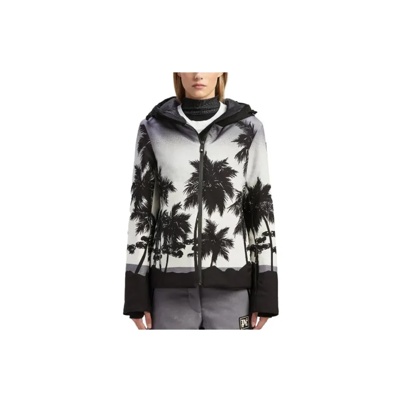 PALM ANGELS Palm Tree Printed Zippeded Ski Jacket-1