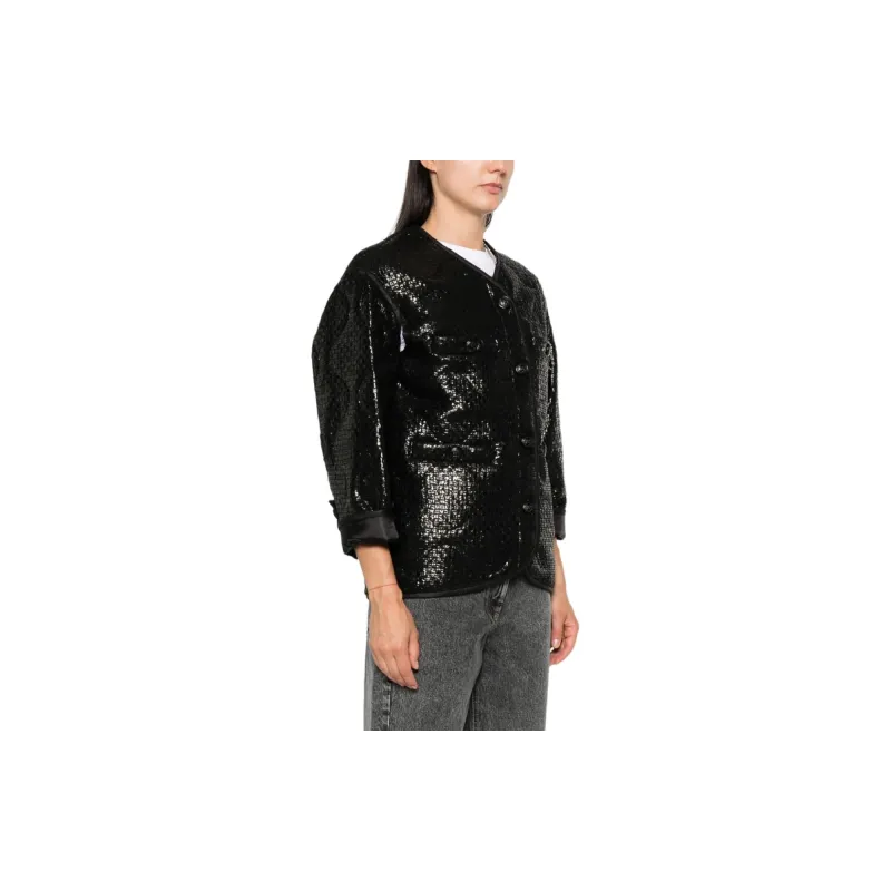R13 Shimmer Textured Button Up Jacket-3