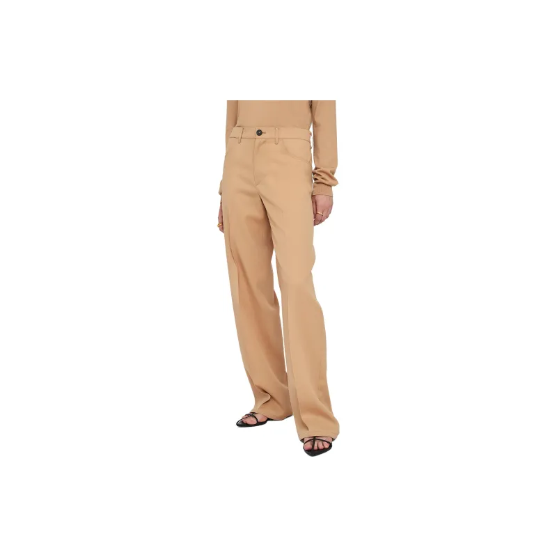 JIL SANDER High Waist Straight Leg Trousers-1