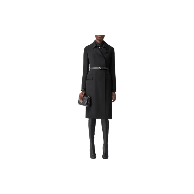 Burberry Trench Coats Women's Black-3