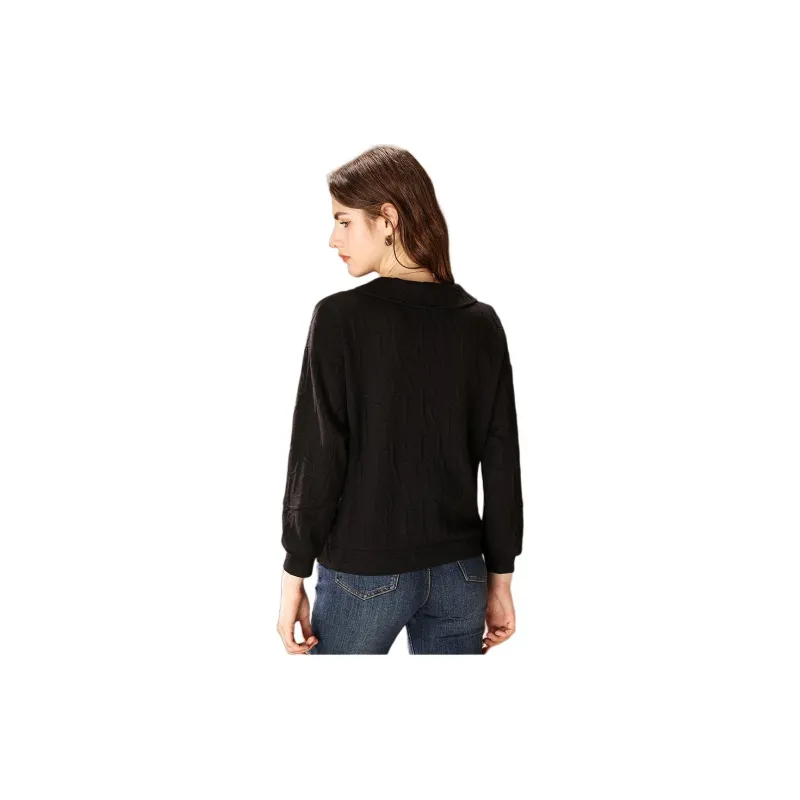 FENHONGMALI Sweatshirt Women's Black-2