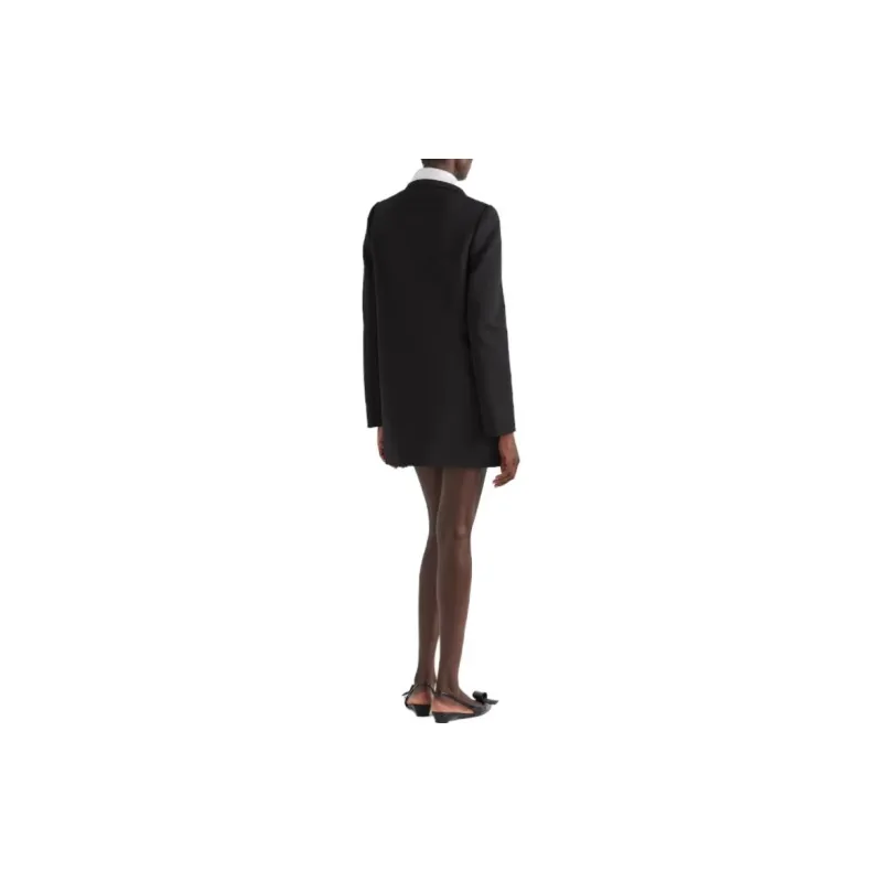 PRADA Contrasting collar Single breasted Coat-2