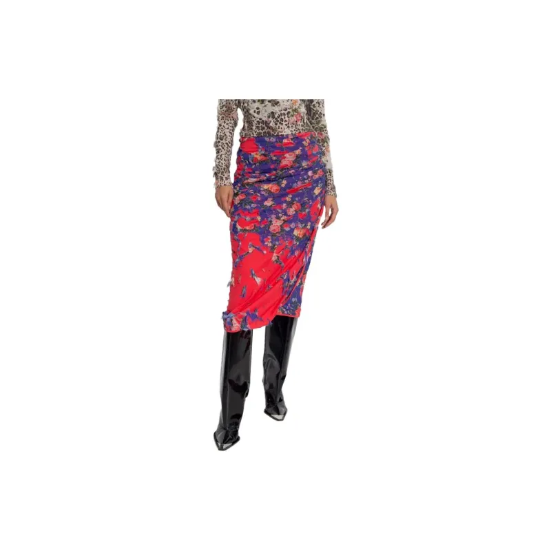 DIESEL Allover Floral Printed Midi Skirt-2