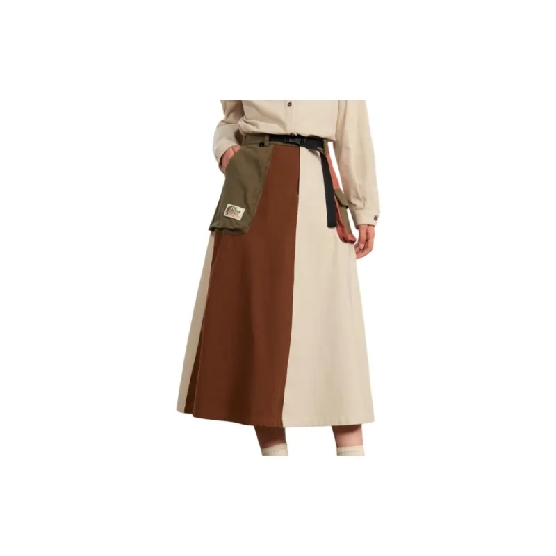 ZIHAN Casual Long Skirts Women's Beige-1