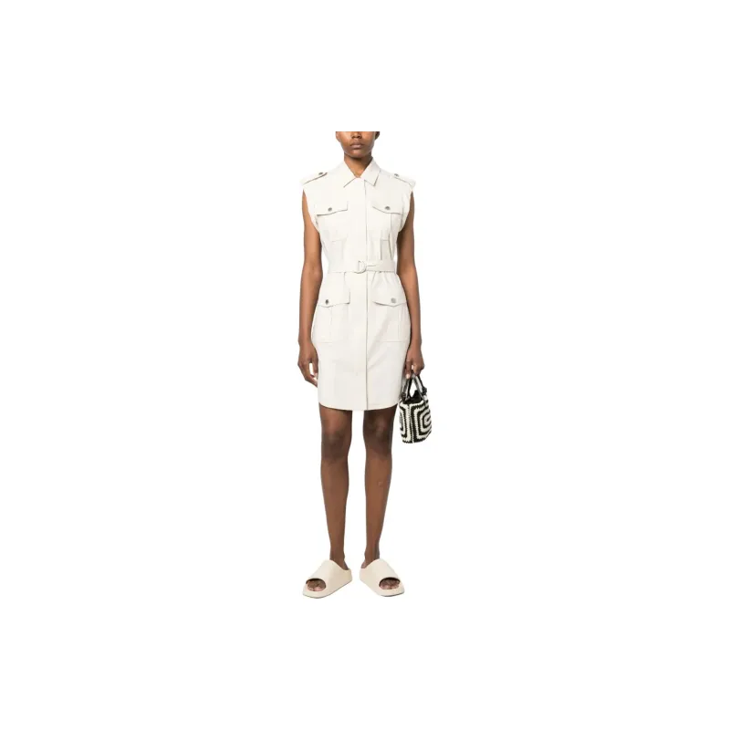 DKNY Sleeveless Dresses Women's Ecru-1