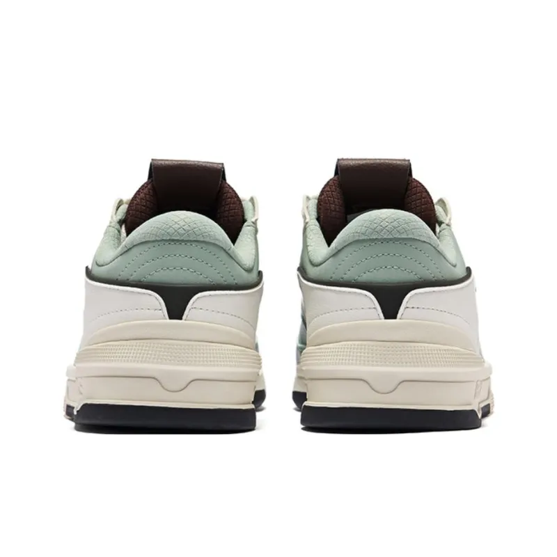 Erke Single No Pair Anti-Slip Wear-Resistant Low-Top Skateboard Shoes Men's Coffee Jade Green-3