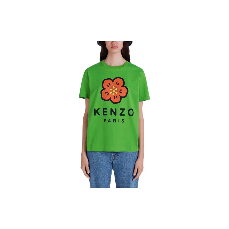 KENZO X Nigo Women'ss Boke Flower Loose T Shirt Grass Green-3
