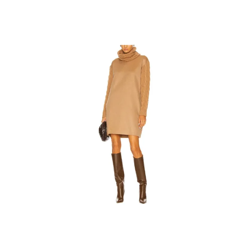 MaxMara Long Sleeved Dress Women's Brown-2
