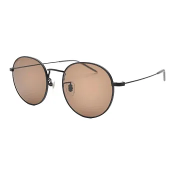 LASH Metal Round Sunglasses Unisex Black