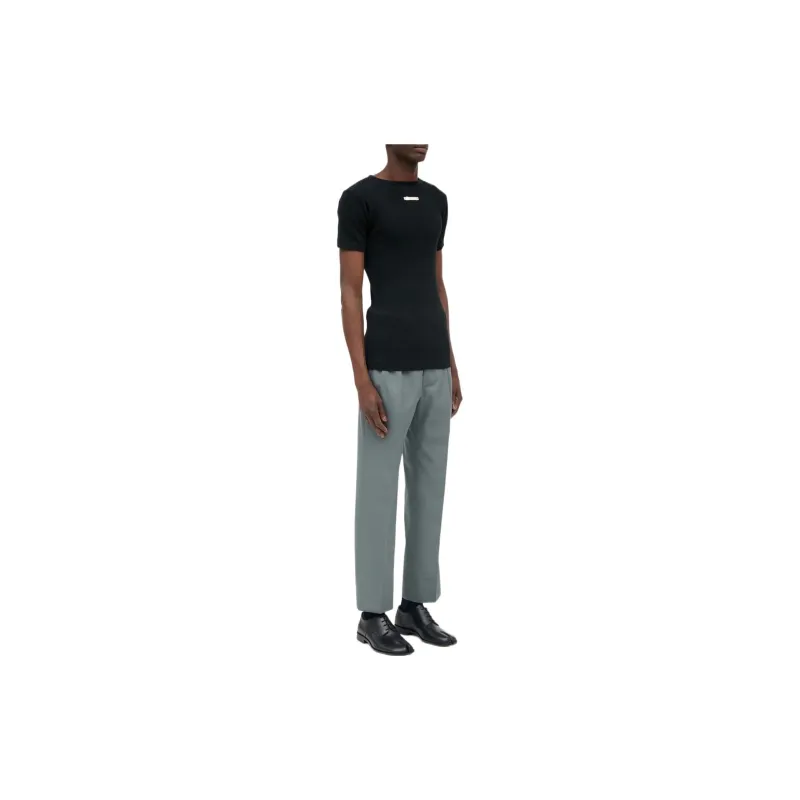 Maison Margiela Logo Patch Knitted T Shirt-3