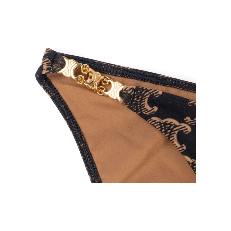 CELINE All Over Patterned Bikini Bottoms-4