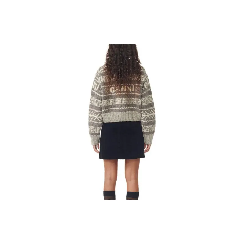 GANNI FW23 Sweater Women's Gray Wolf-1