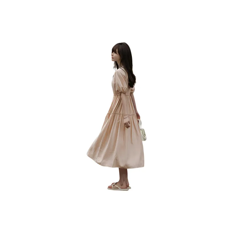 Mt Short Sleeved Dresses Women's Dusty Pink-3