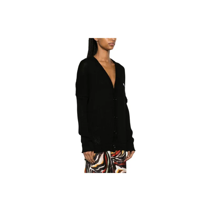 MARNI V Neck Cardigan 'Black'-3
