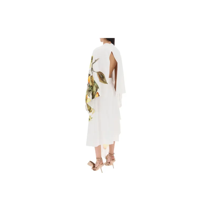 Ferragamo Asymmetric Open Back Midi Dress-2