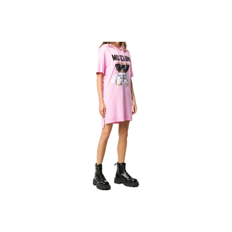 MOSCHINO Short Sleeved Dresses Women's Pink-3