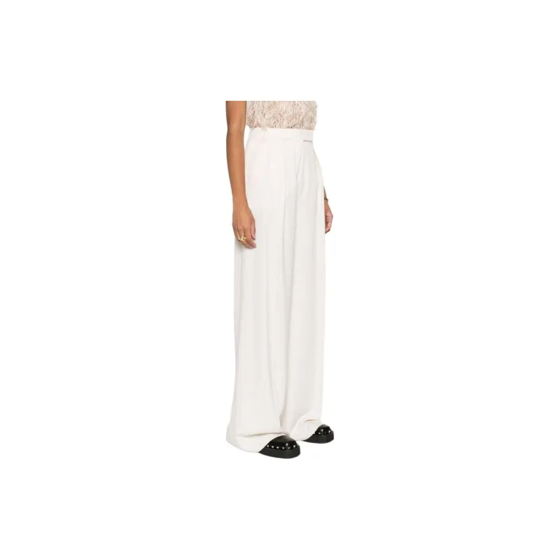 MaxMara High waist Wide leg Pleated Trousers-3