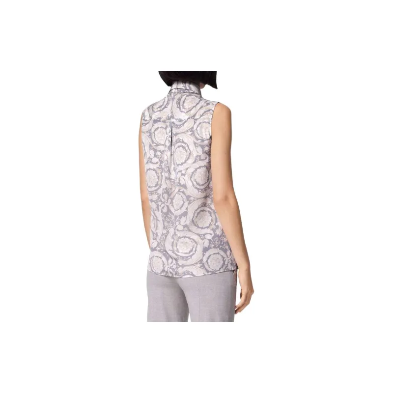 VERSACE Barocco Lavallière Silk Blouse-1