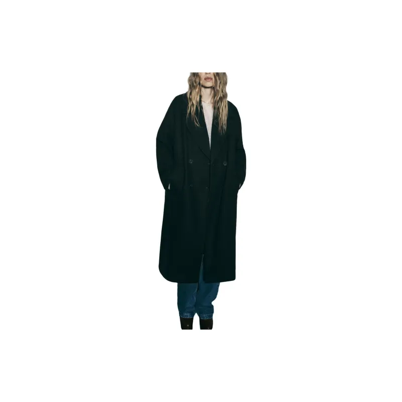 ZARA Coats Women's Black-2