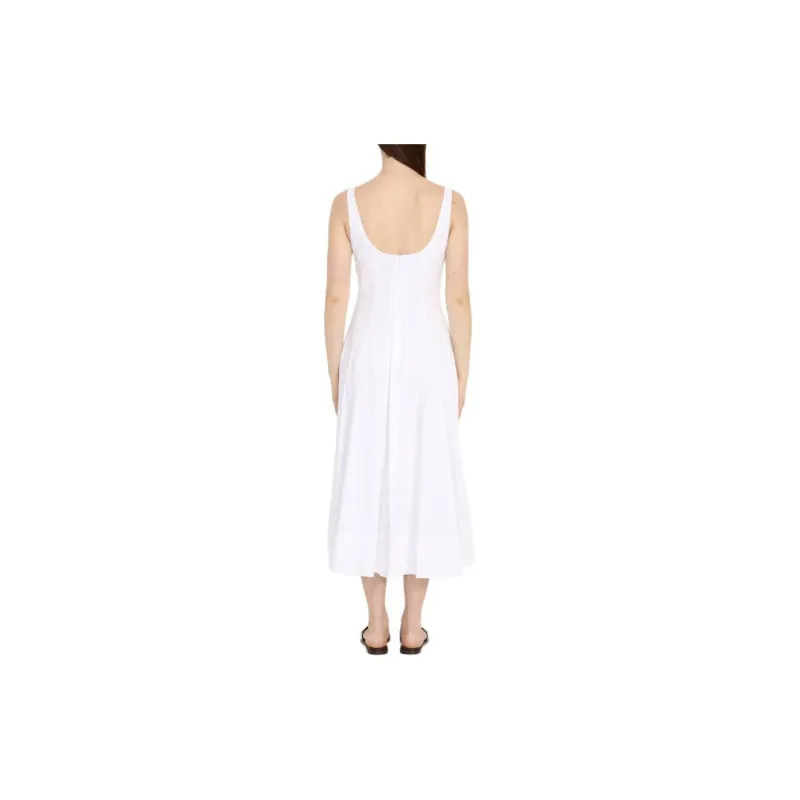 Staud Wells Pleated Corset Waist Long Dress-2