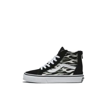 Vans SK8 Cushioning Wear-Resistant High-Top Kids' Skateboarding Shoes Black Green Pre-school