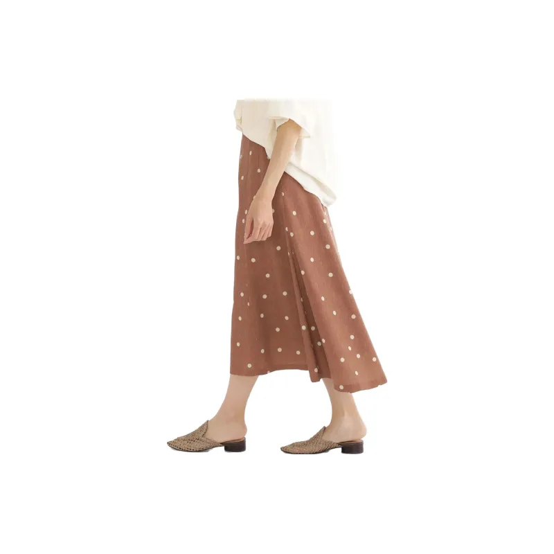 Beams Casual Long Skirts Women's Brown-5