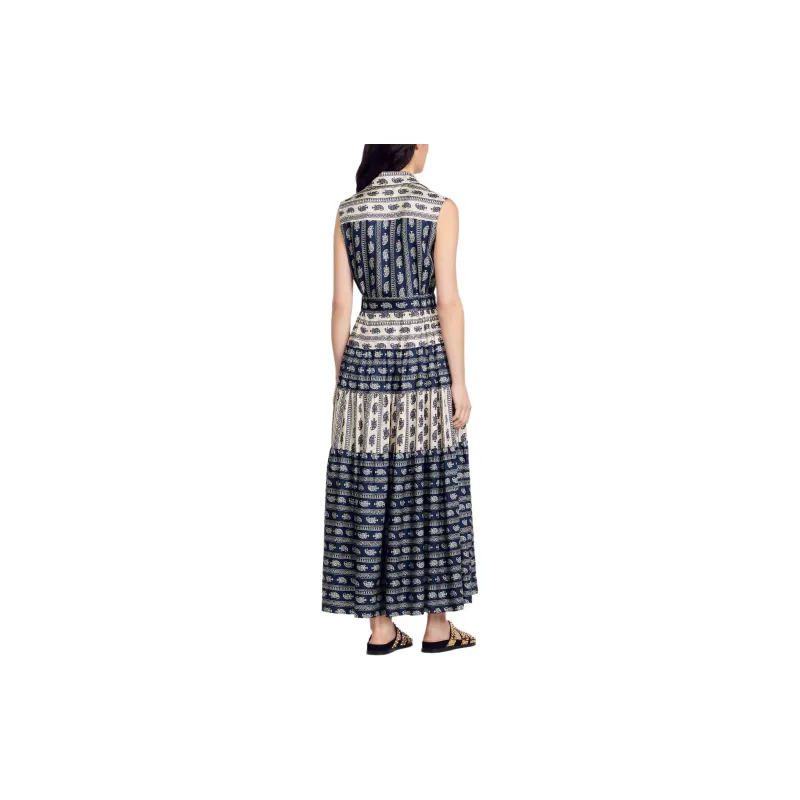 Sandro Paisley Sleeveless Maxi Dress-3