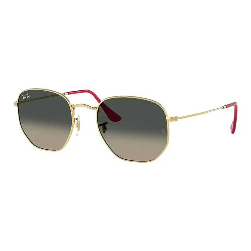 RayBan Metal Irregular Shape Sunglasses Kids' Gold-0