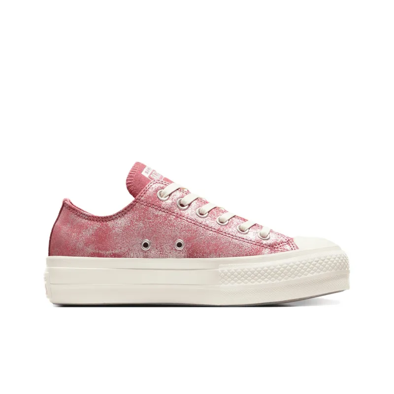 Converse Women's Chuck Taylor All Star Lift Platform Low 'Suede Shimmer Royal Flush Pink' Women's-1