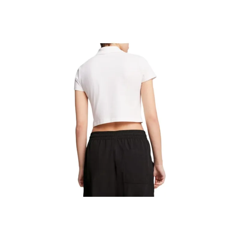 PUMA CLASSICS CLASSICS Polo Baby Tee Women's Polo Shirt Women's White-3