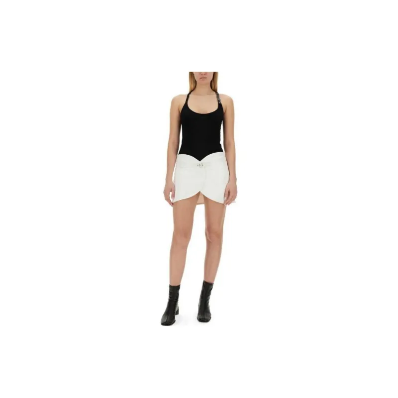 COURREGES Ellipse Vinyl Mini Skirt-2