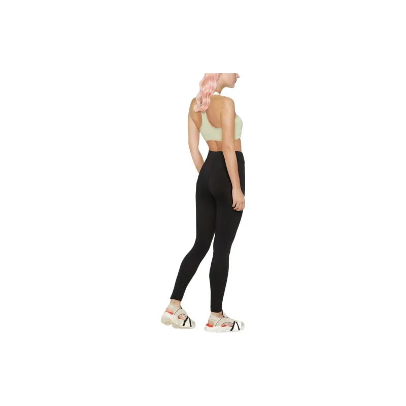 Nike Women's Swoosh High Rise Leggings Black/Black/White-4