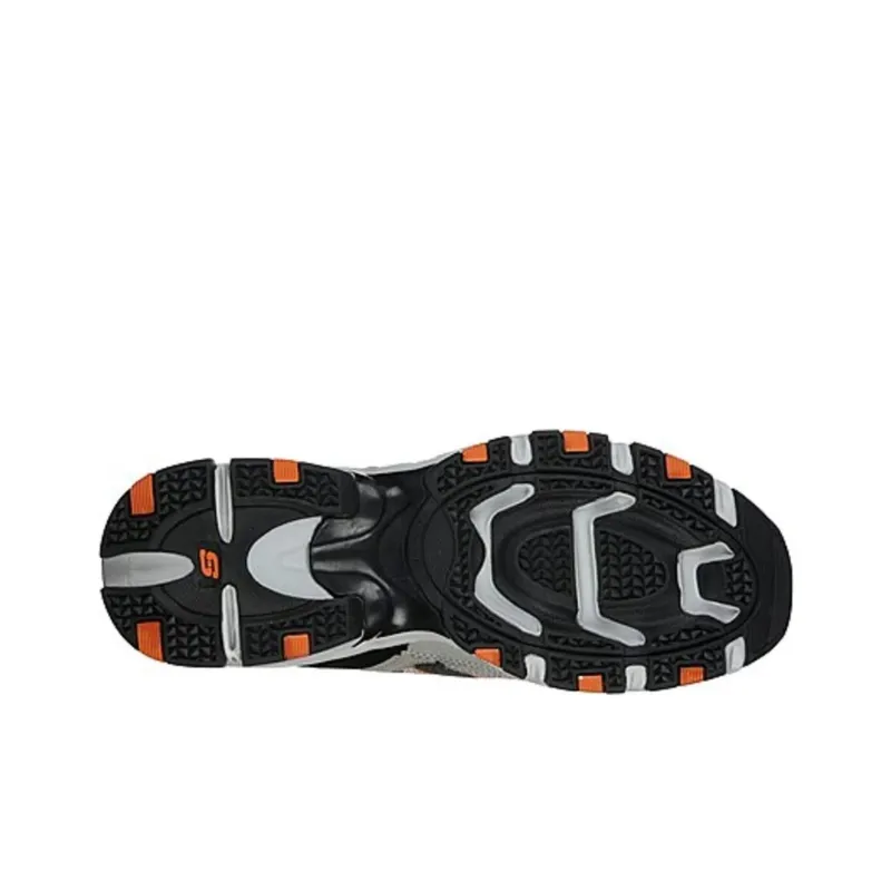 Skechers OUTDOOR MENS Anti Slip Wear Resistant Low Top Outdoor Shoes Men's Gray Orange-4