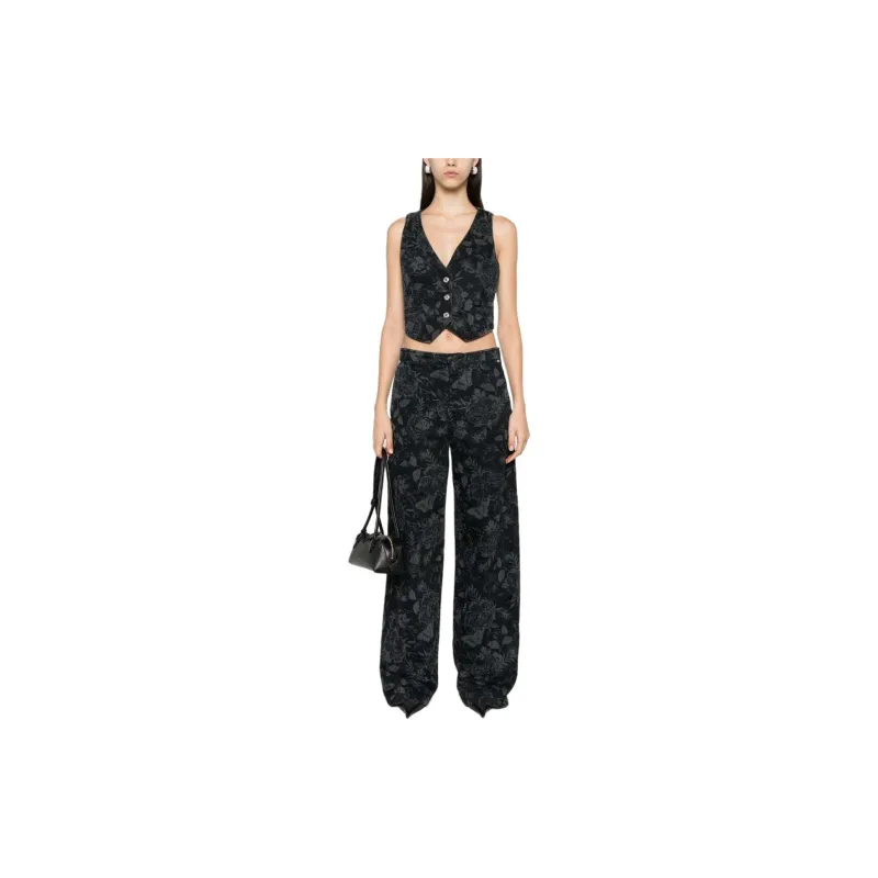 Blumarine Laser print Denim Trousers-1