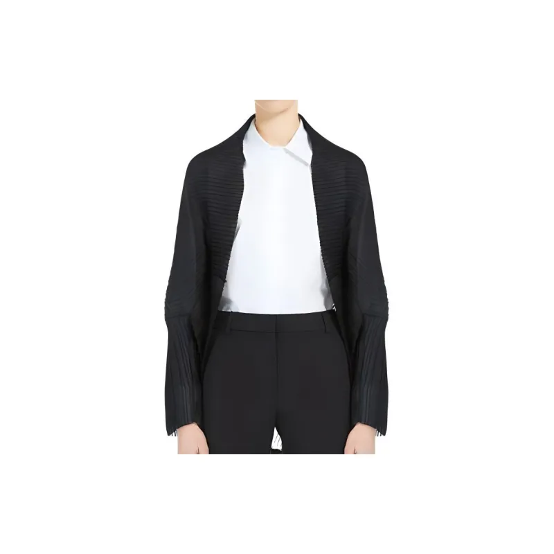 MaxMara Vesuvio Pleated Open Front Shrug-2