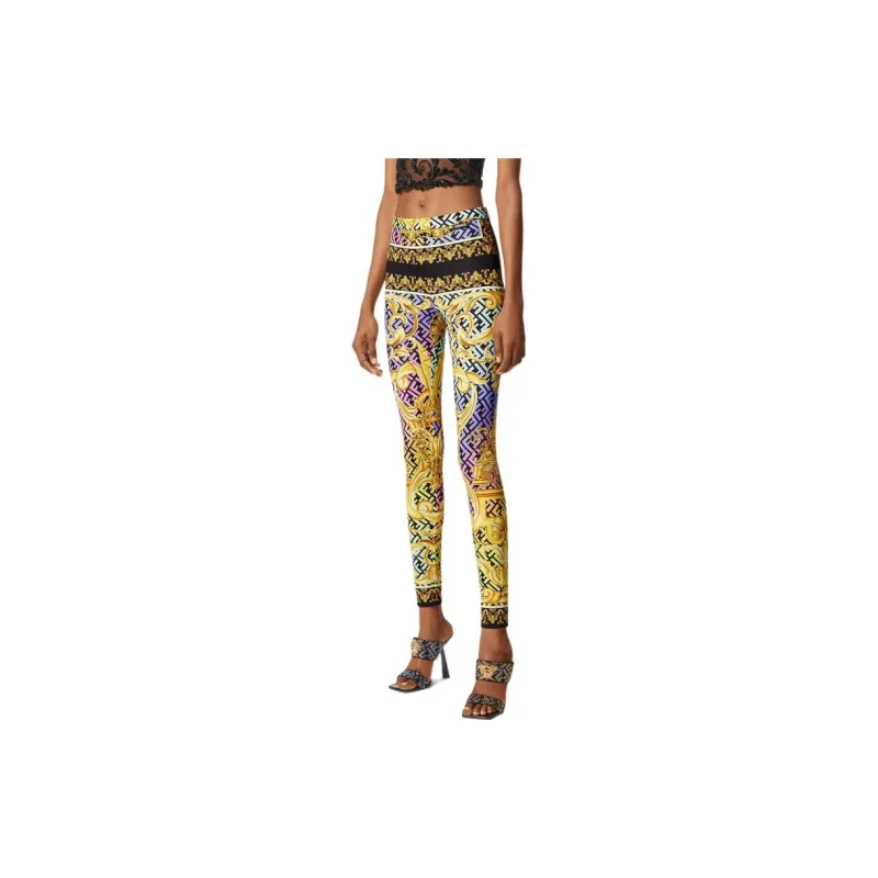 VERSACE Fendace Baroque Leggings Gold/Multi-3